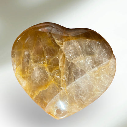 Golden Healer Smokey Quartz Heart 7.5CM