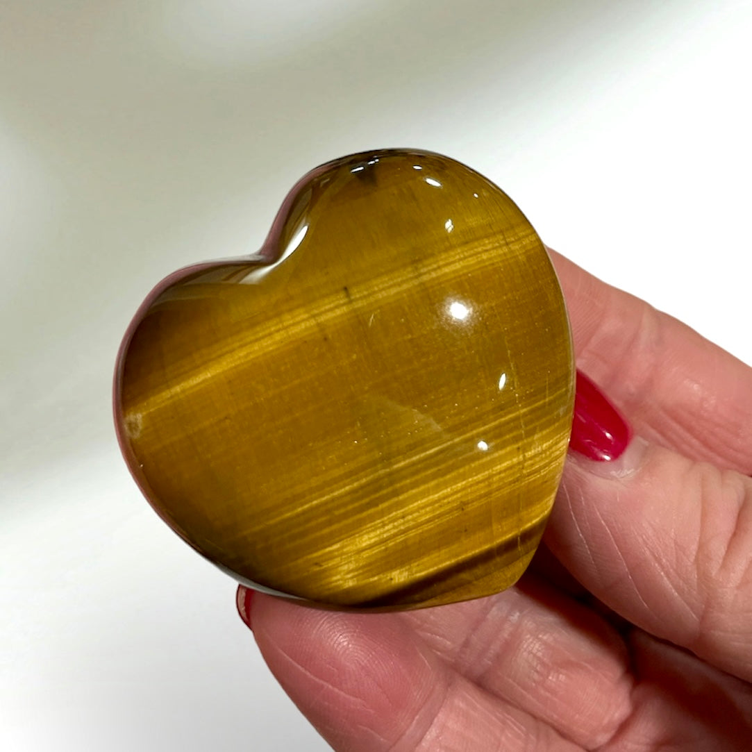 Tigers Eye Heart 4.5CM