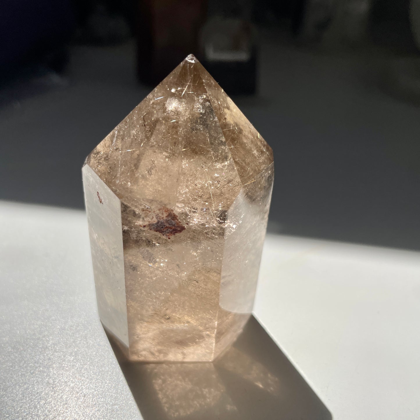 Rutile Smokey Quartz Tower