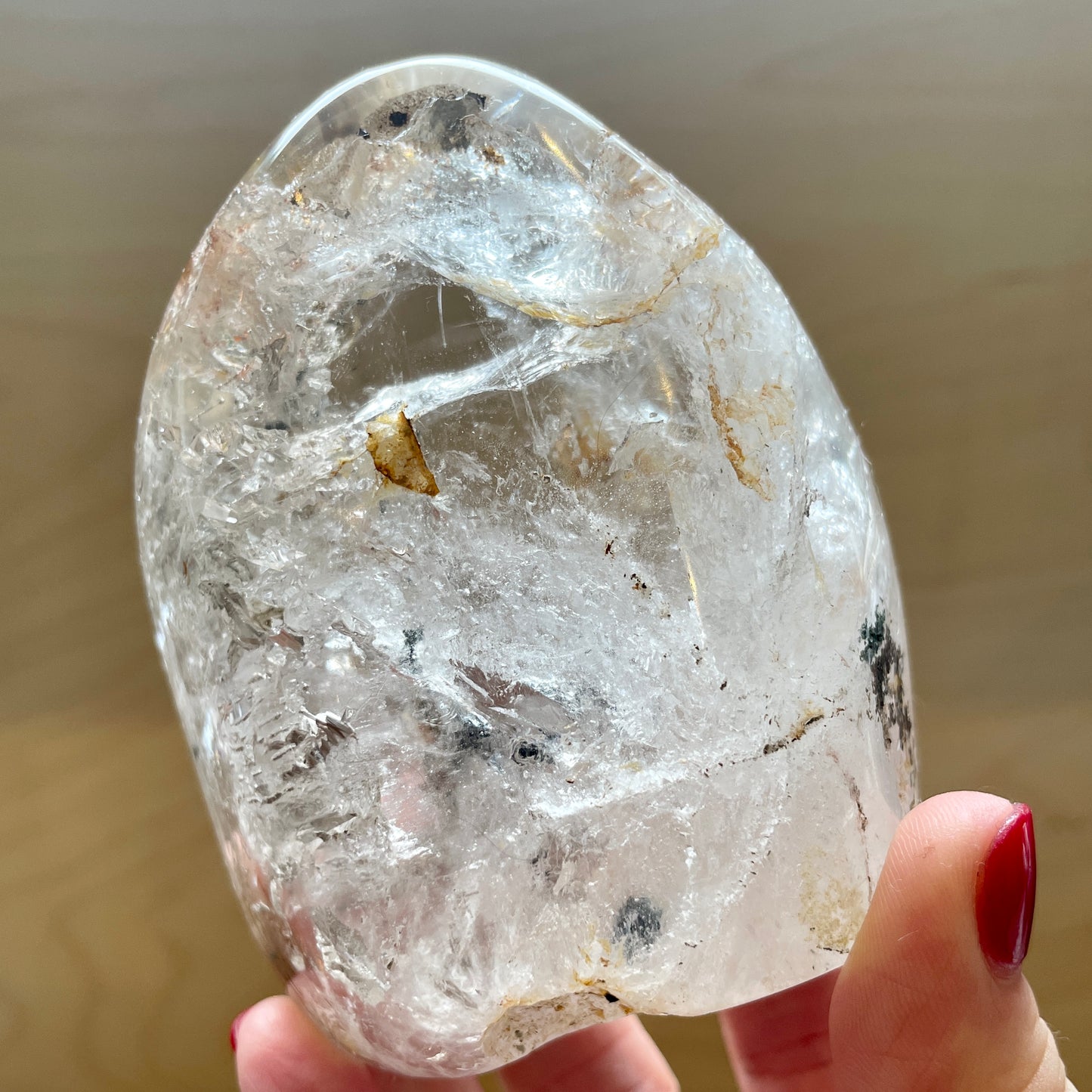 Clear Quartz Freeform with inclusions 9CM