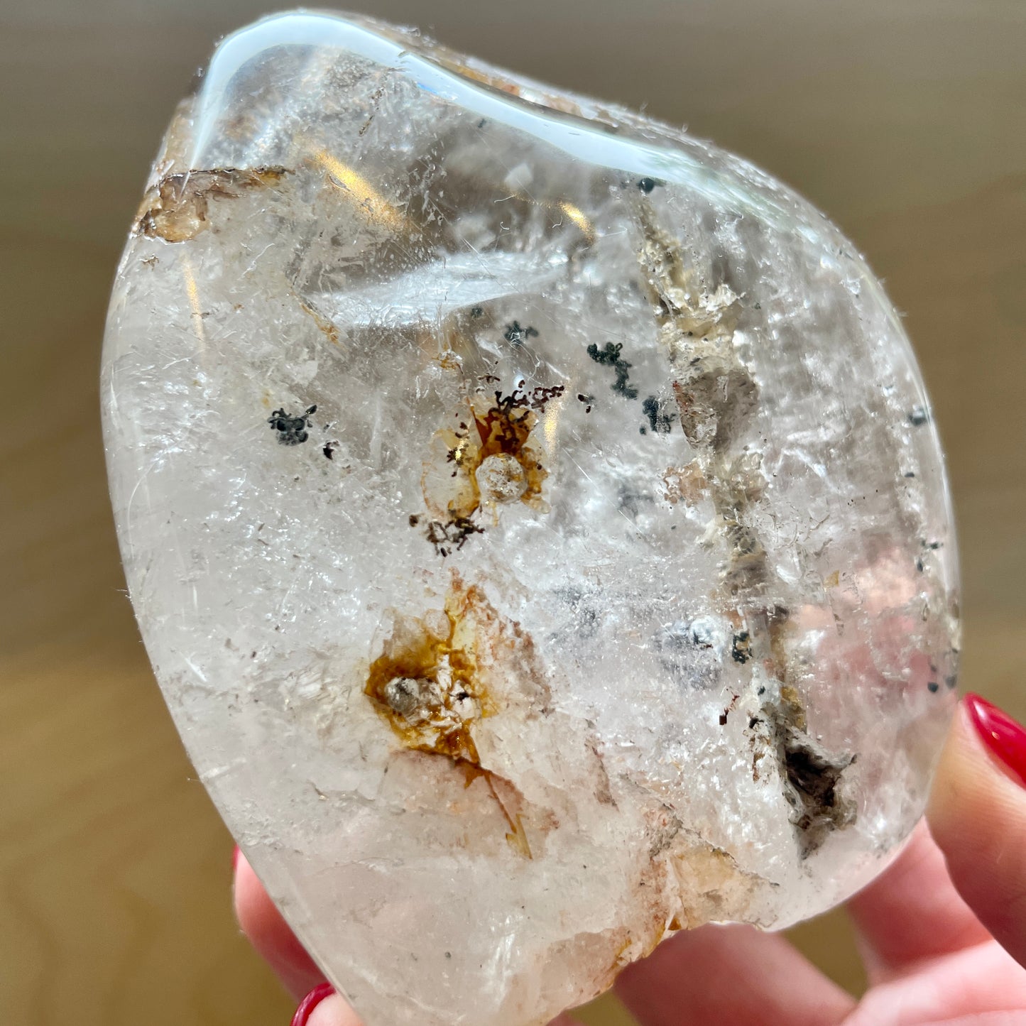 Clear Quartz Freeform with inclusions 9CM