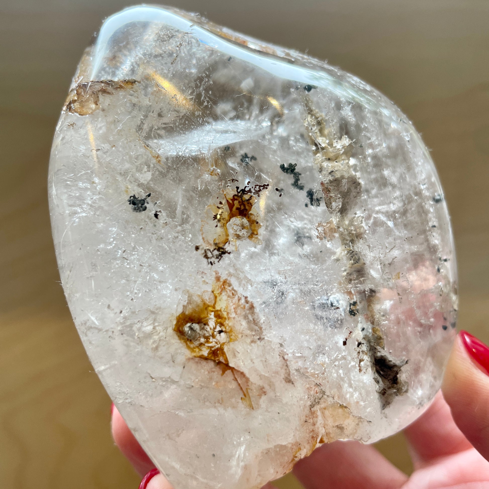 Clear Quartz Freeform with inclusions 9CM