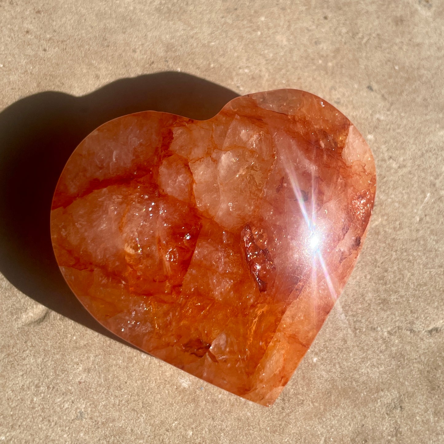 Fire Quartz Heart 5.5CM