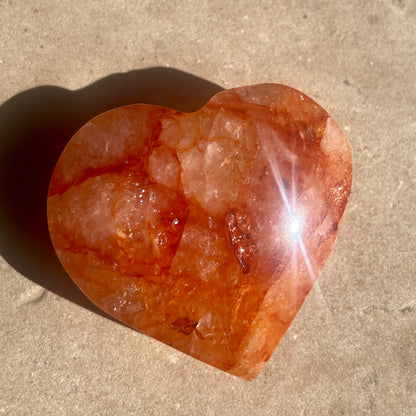 Fire Quartz Heart 5.5CM