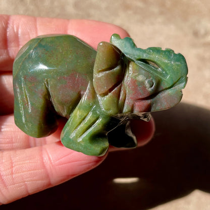 Moss Agate Elephant SM