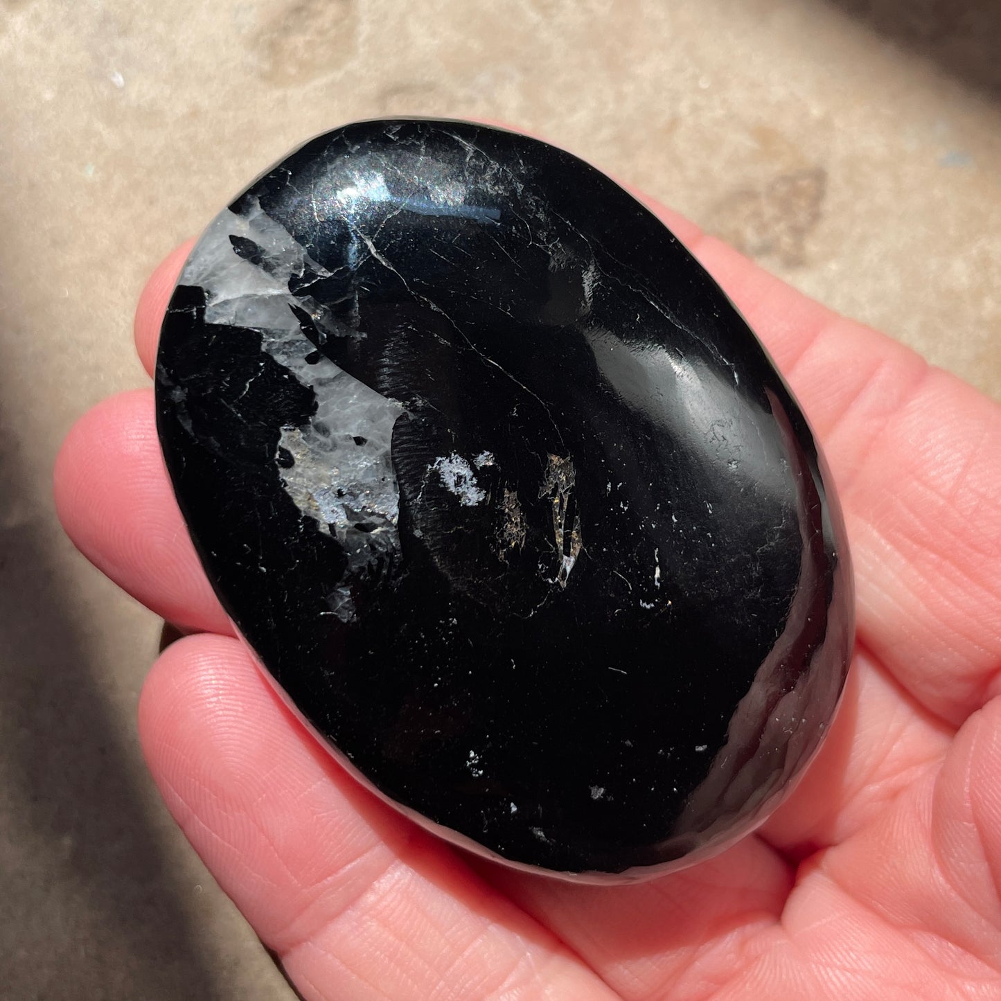 Black Tourmaline Palm stone 5.5CM