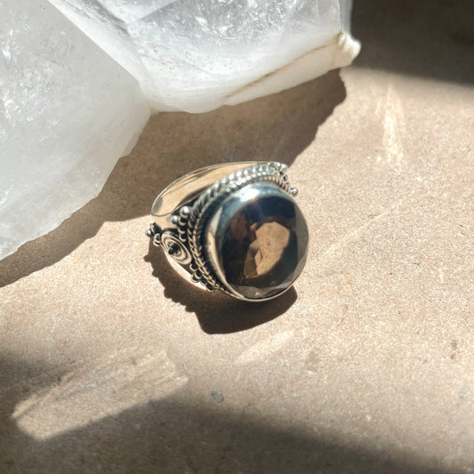 Smokey Quartz Ring | 925 Silver | Size 7