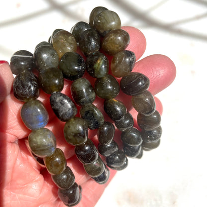 Labradorite tumble stone bracelet