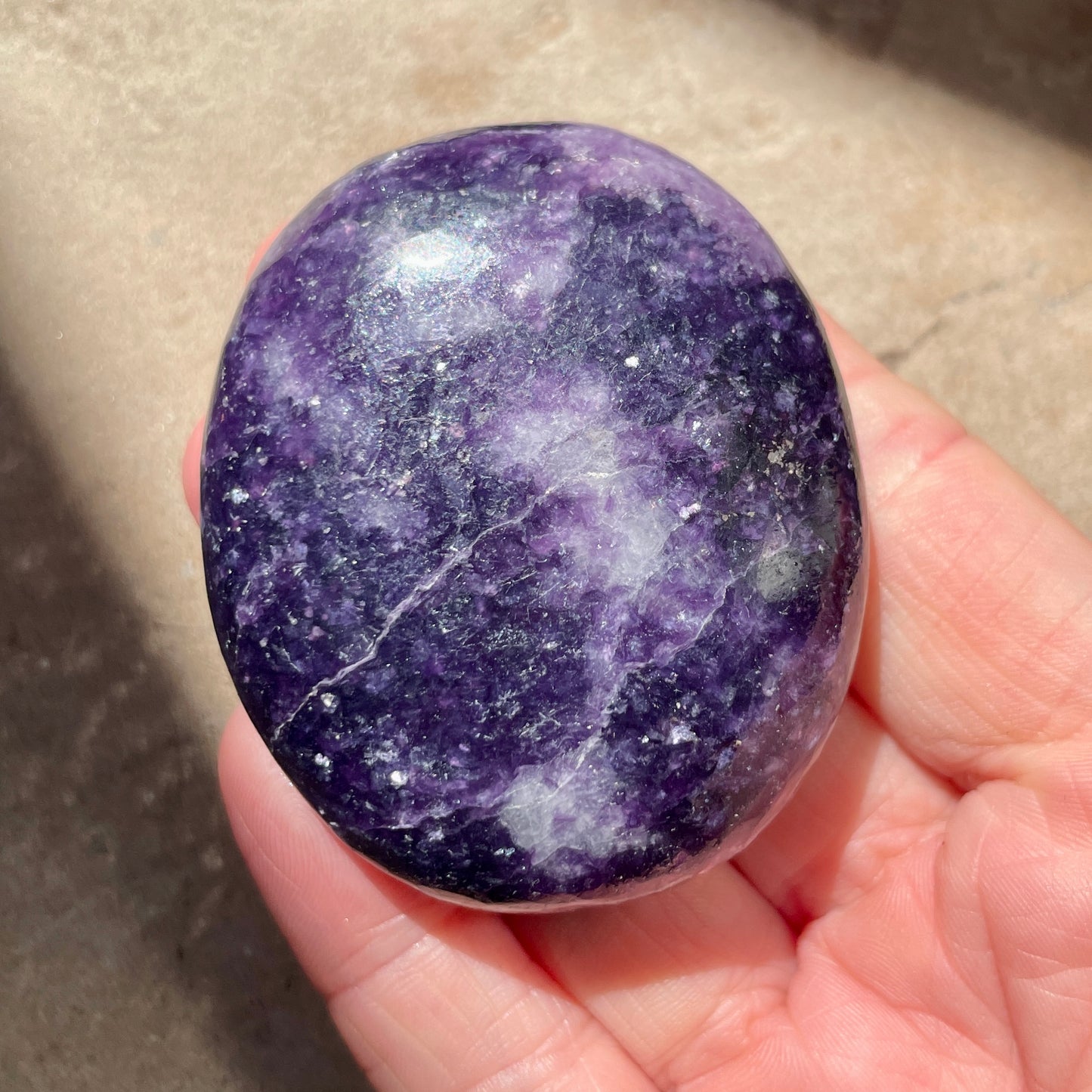 Lepidolite Palm stone 5.5CM