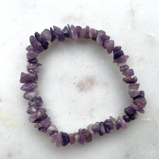 Lepidolite Chip bracelet
