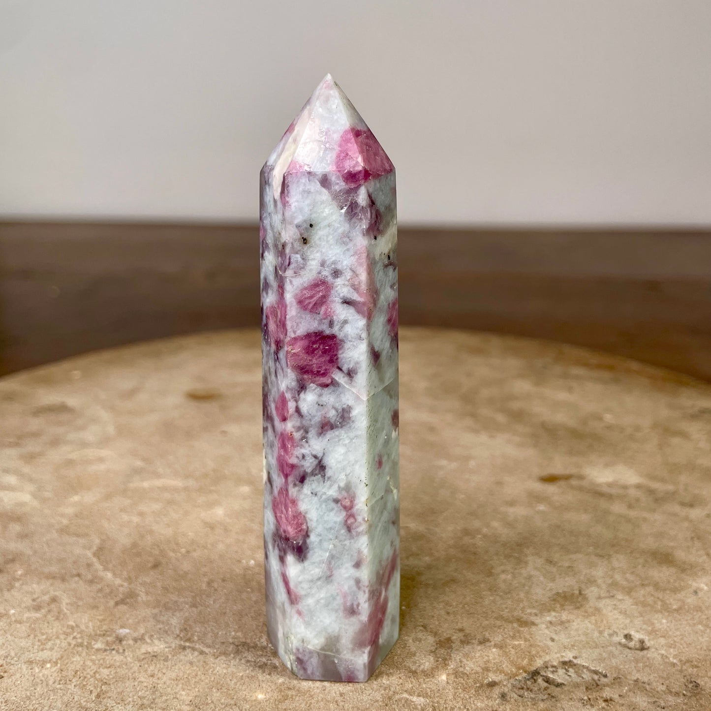 Pink Tourmaline Lepidolite Tower - 10cm