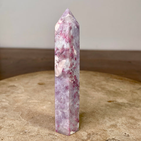 Pink Tourmaline Lepidolite Tower - 11.5cm