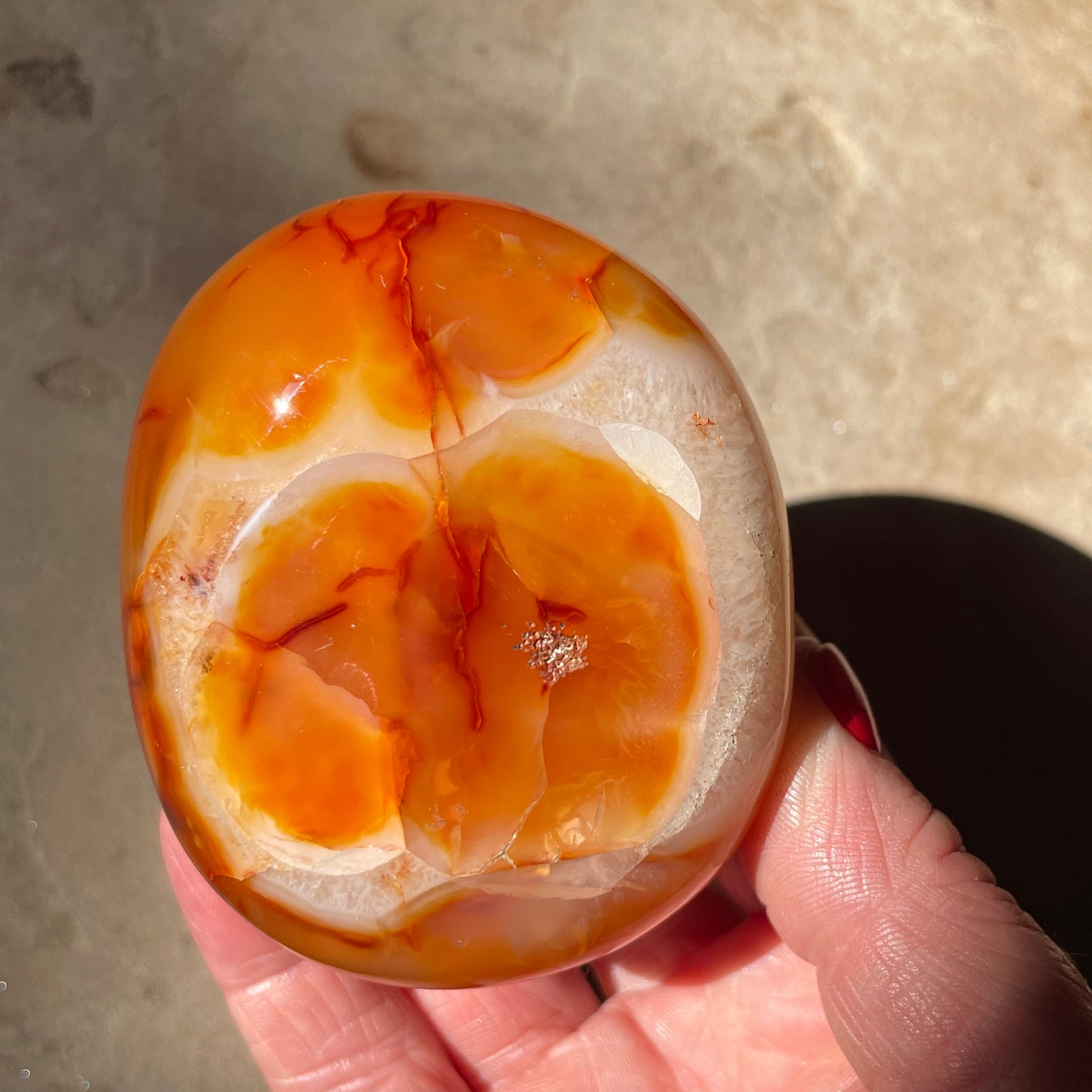 Carnelian Palm stone LG