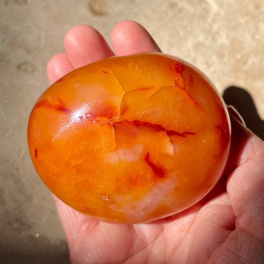 Carnelian Palm stone LG