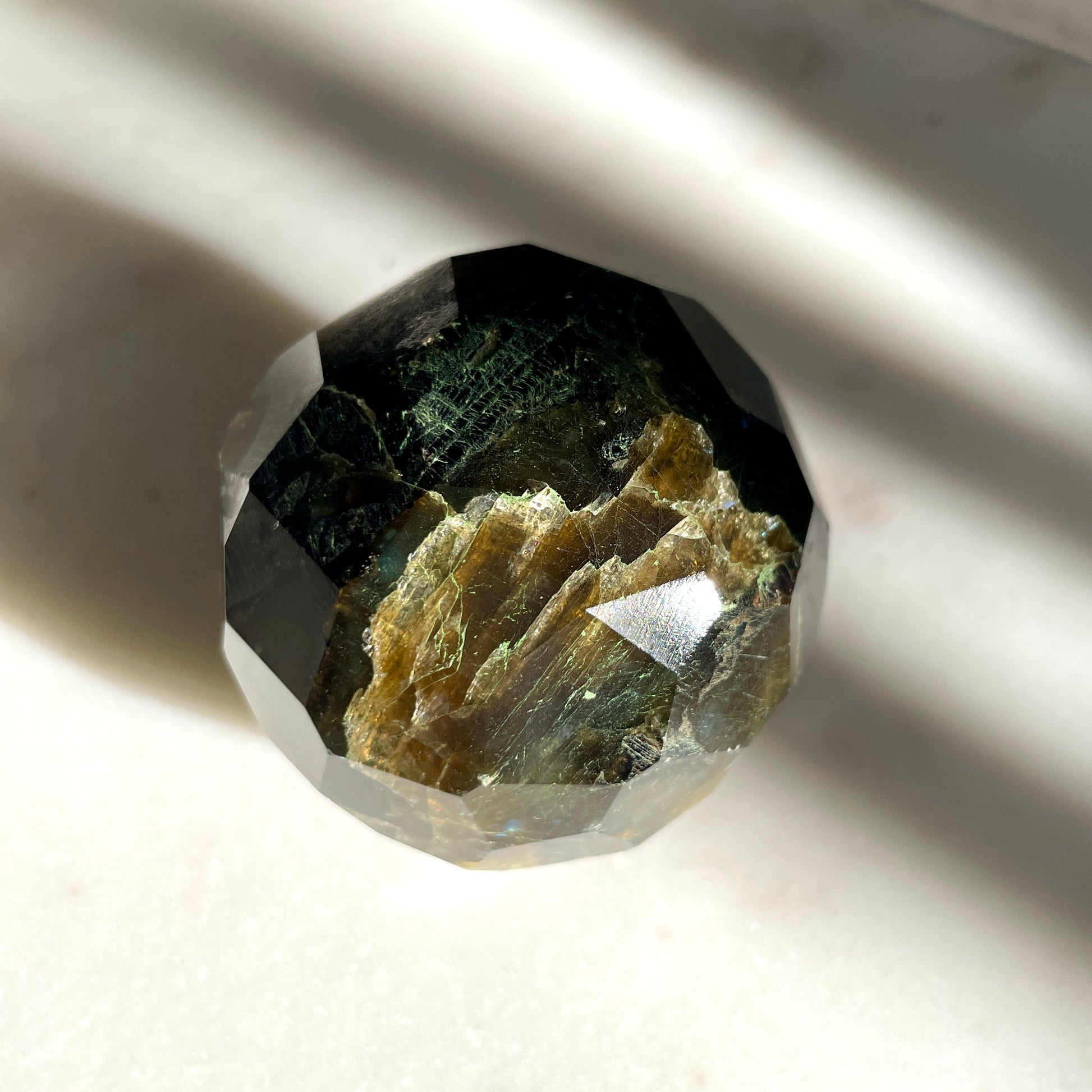 Labradorite sphere - faceted finish 5CM