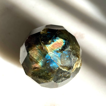 Labradorite sphere - faceted finish 5CM
