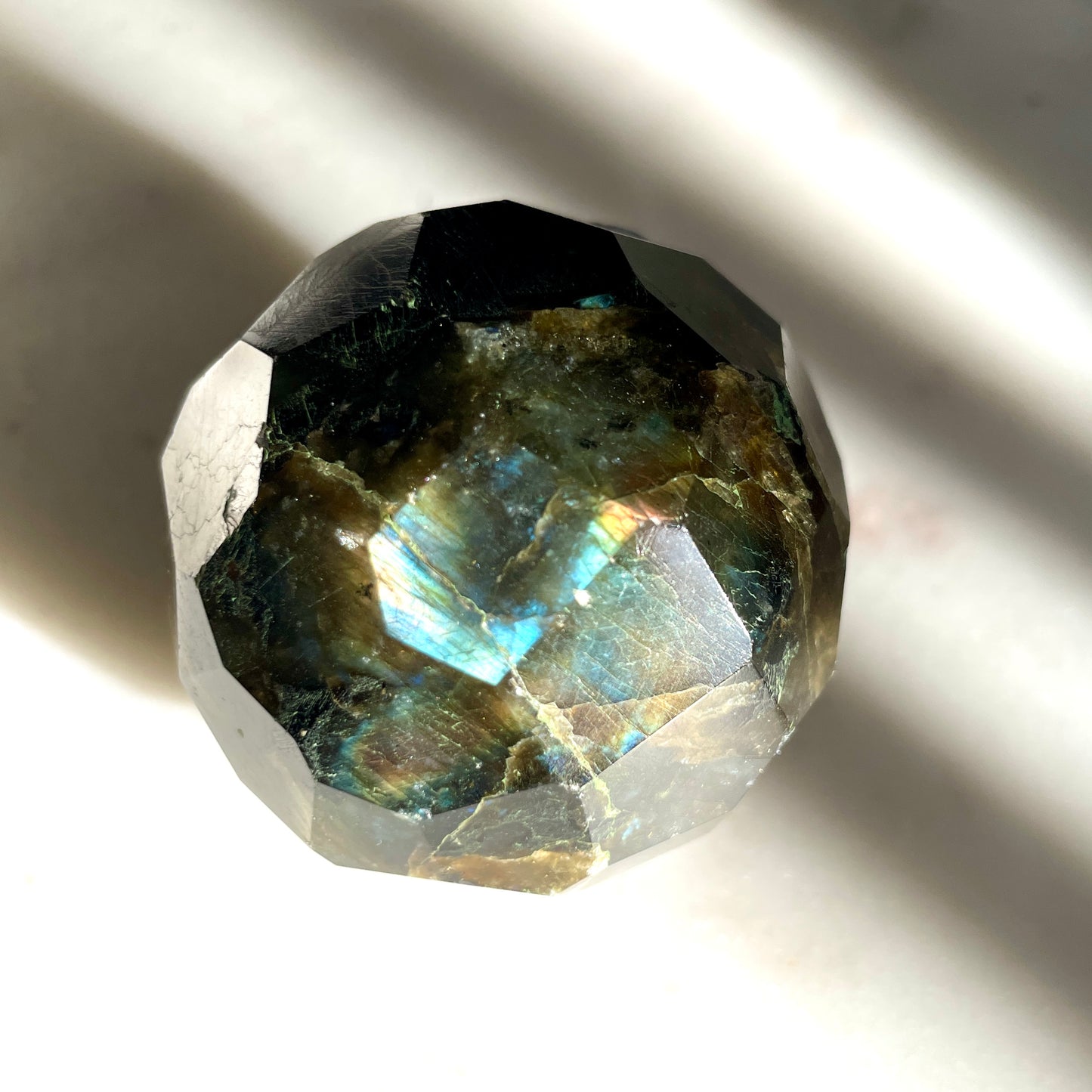 Labradorite sphere - faceted finish 5CM