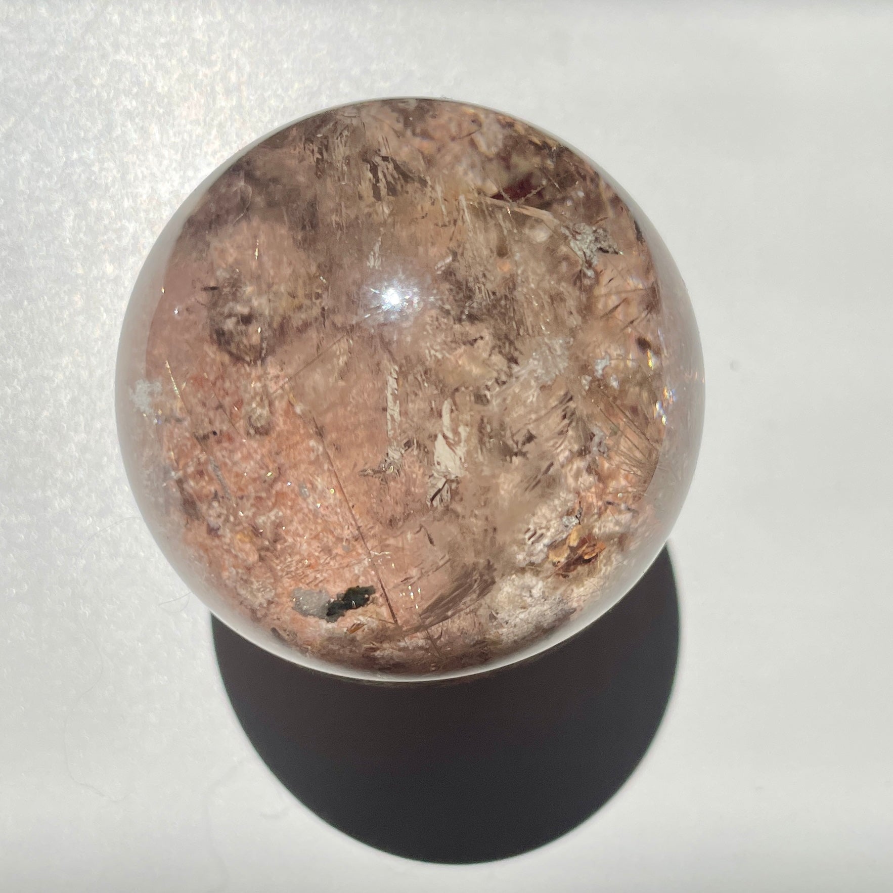 Golden Rutile Garden Quartz sphere 3.5CM