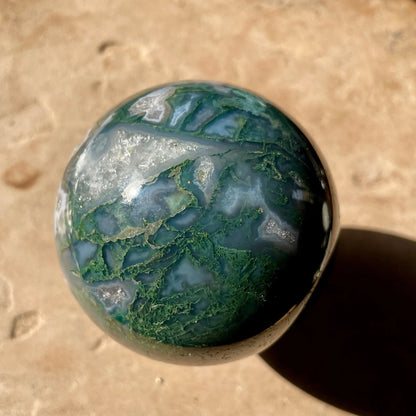 Moss Agate Sphere 6.5CM