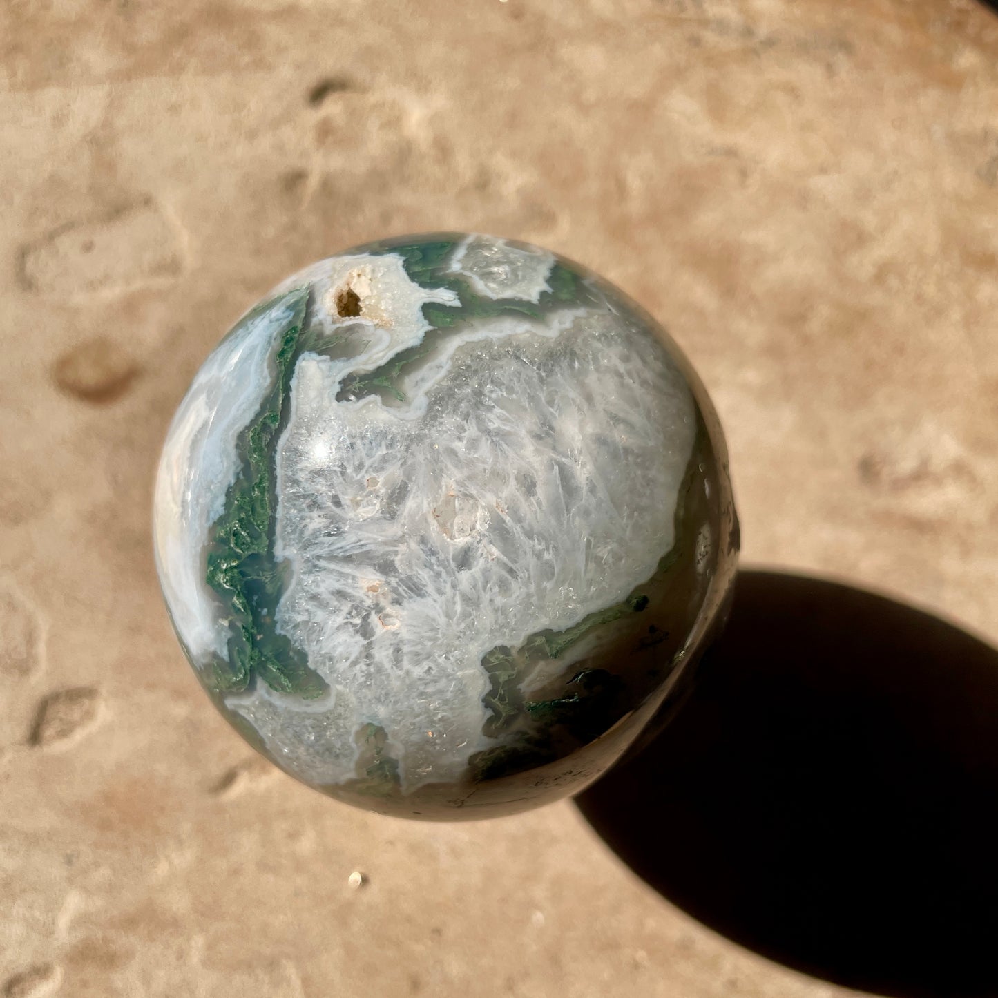 Moss Agate Sphere 6CM