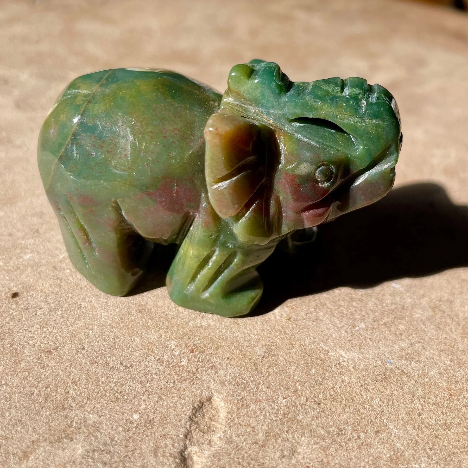 Moss Agate Elephant SM