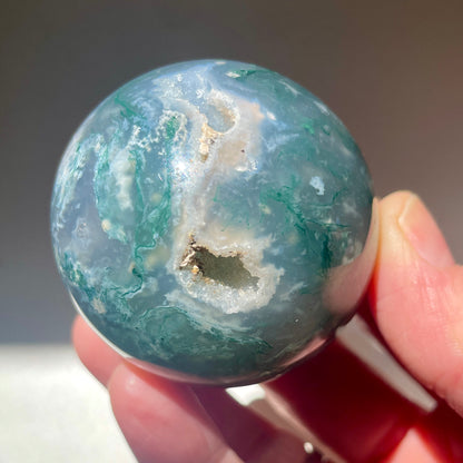 Moss Agate Sphere 4.5CM