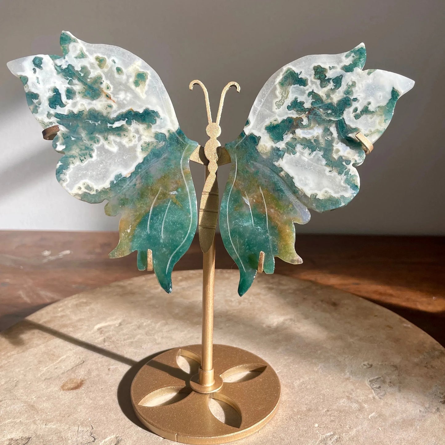 Moss Agate Butterfly wings