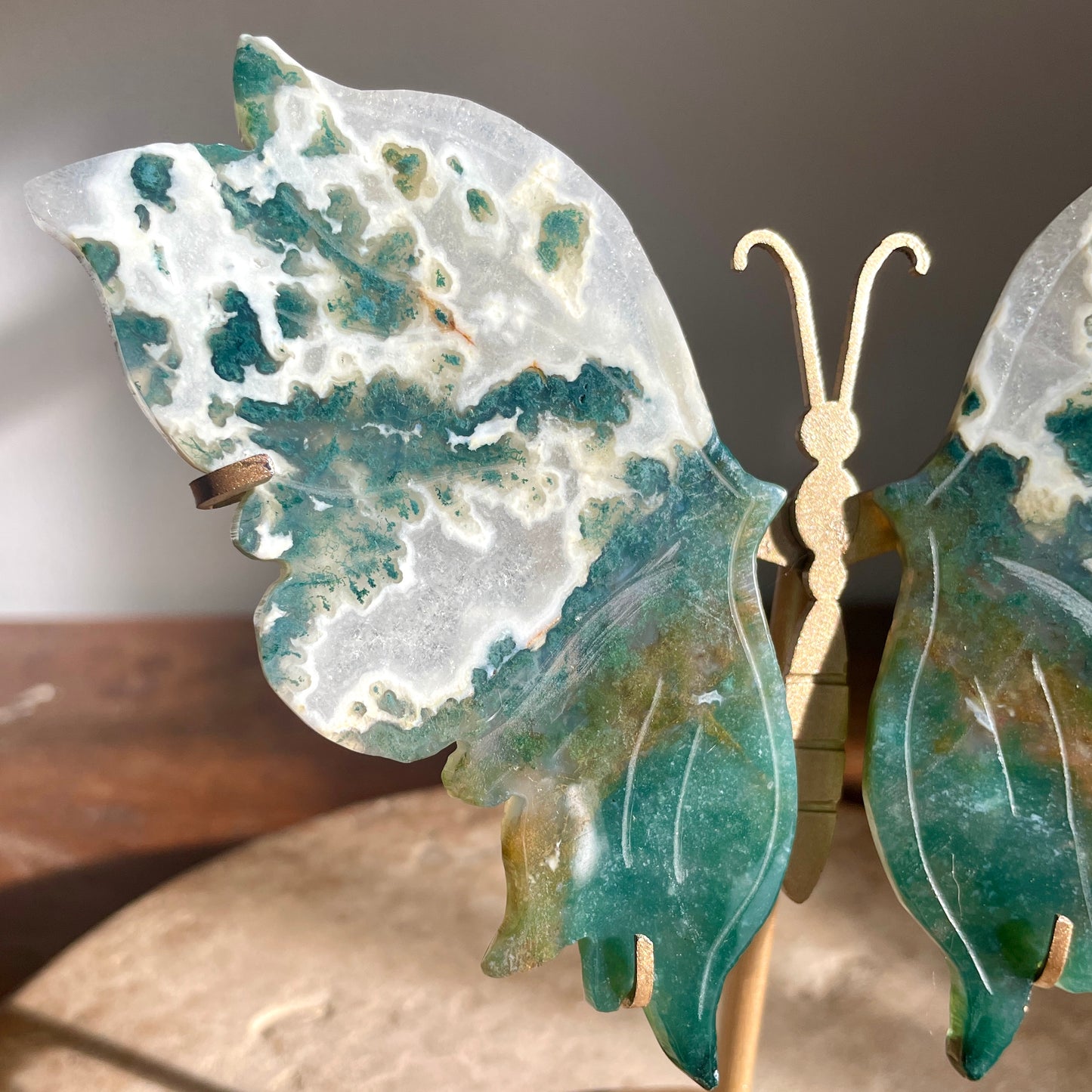 Moss Agate Butterfly wings