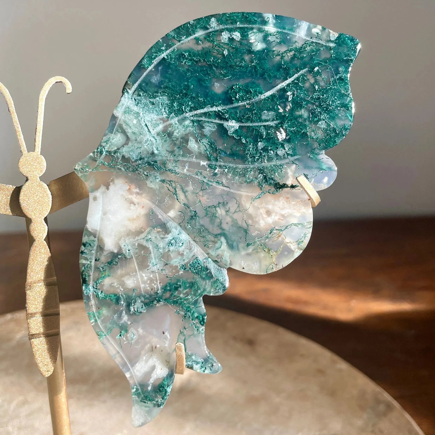 Moss Agate Butterfly wings