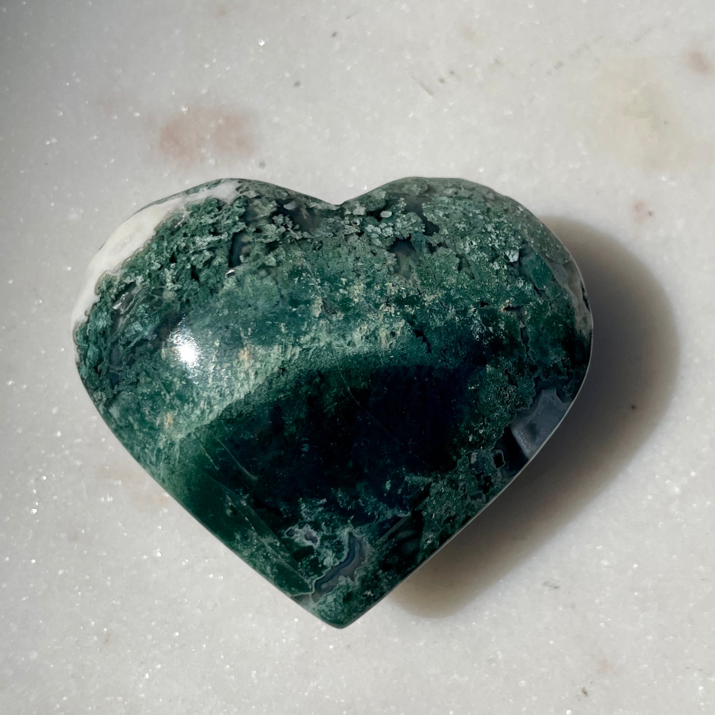 Moss Agate Heart 5CM