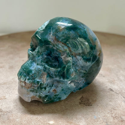 Moss Agate Skull 5CM