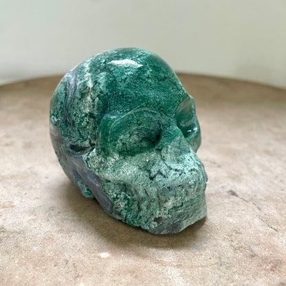 Moss Agate Skull 5CM