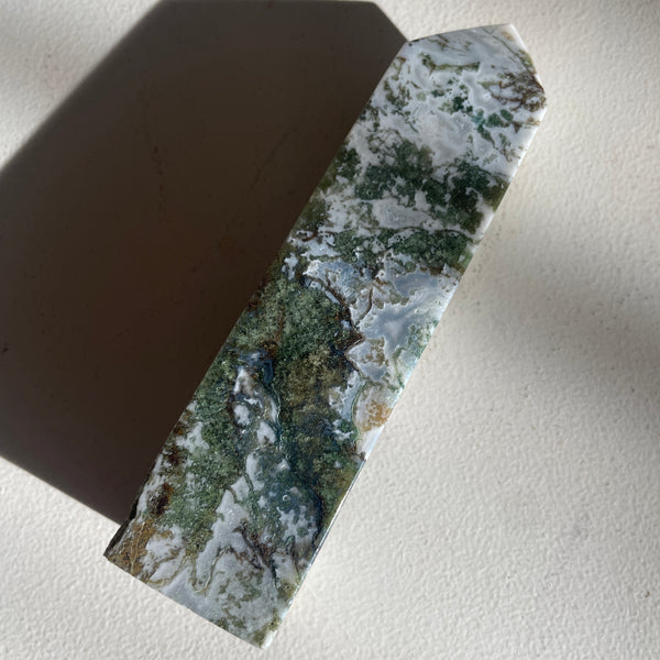Moss Agate Tower 15CM
