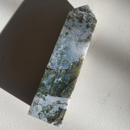 Moss Agate Tower 15CM