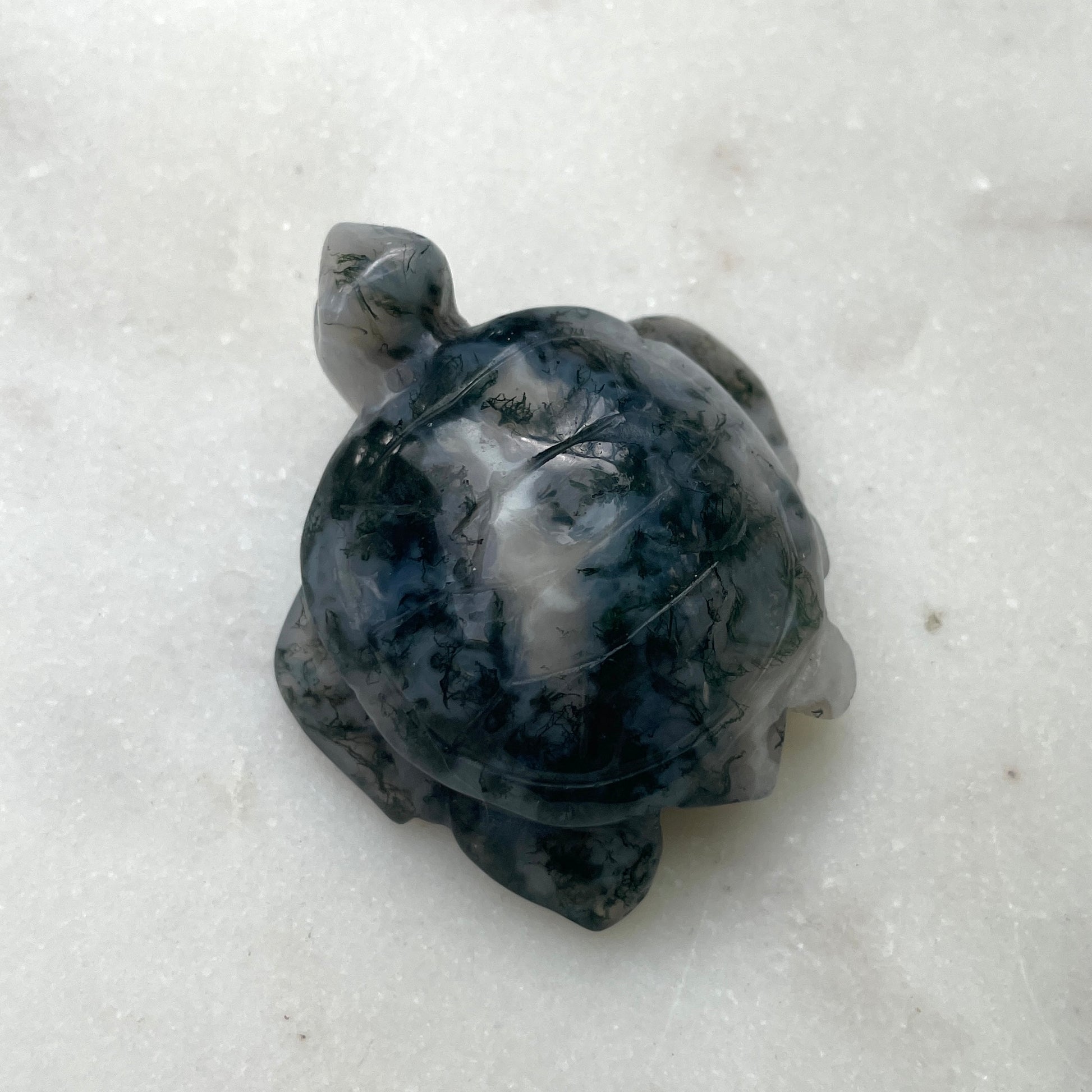 Moss Agate turtle 4CM - T6