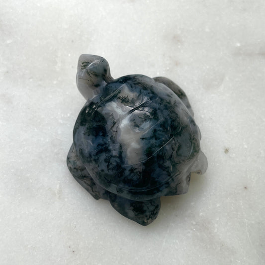 Moss Agate turtle 4CM - T6