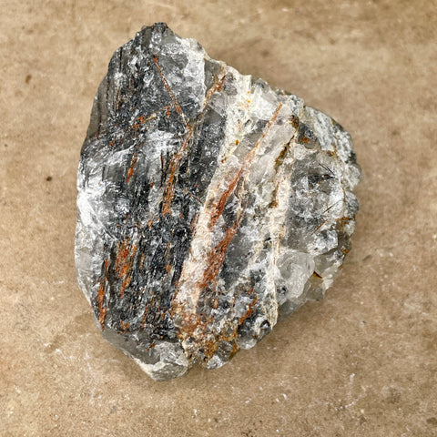 Black Tourmalinated Quartz Natural T3