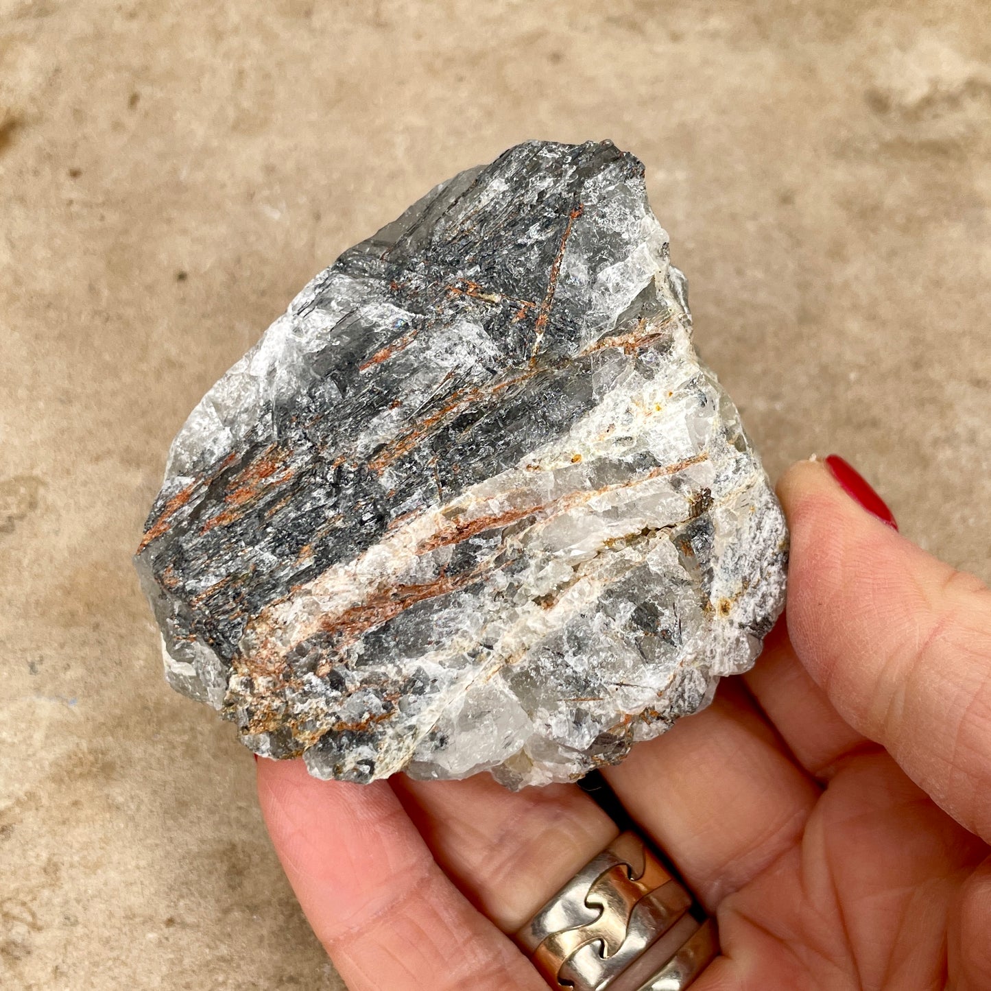 Black Tourmalinated Quartz Natural T3