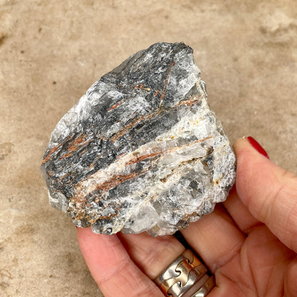 Black Tourmalinated Quartz Natural T3