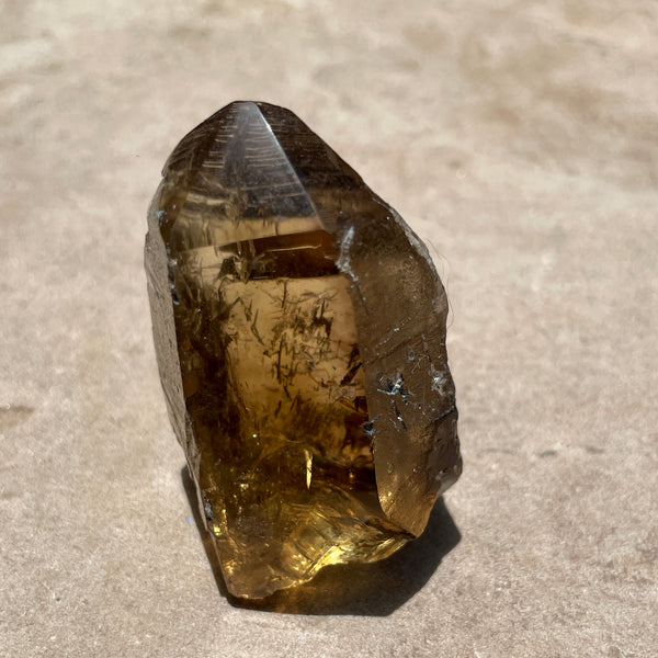 Citrine - smokey natural - Raw point 4.5CM