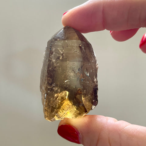 Citrine - smokey natural - Raw point 4.5CM