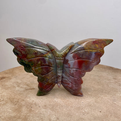 Ocean Jasper butterfly carving 12CM