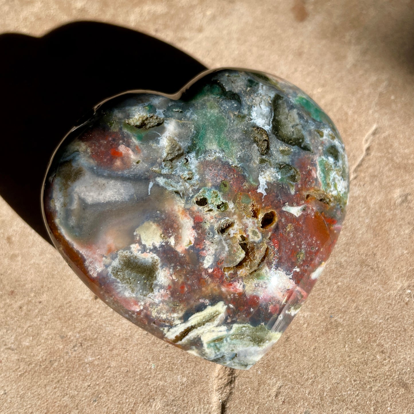 Ocean Jasper heart 7CM OJ1