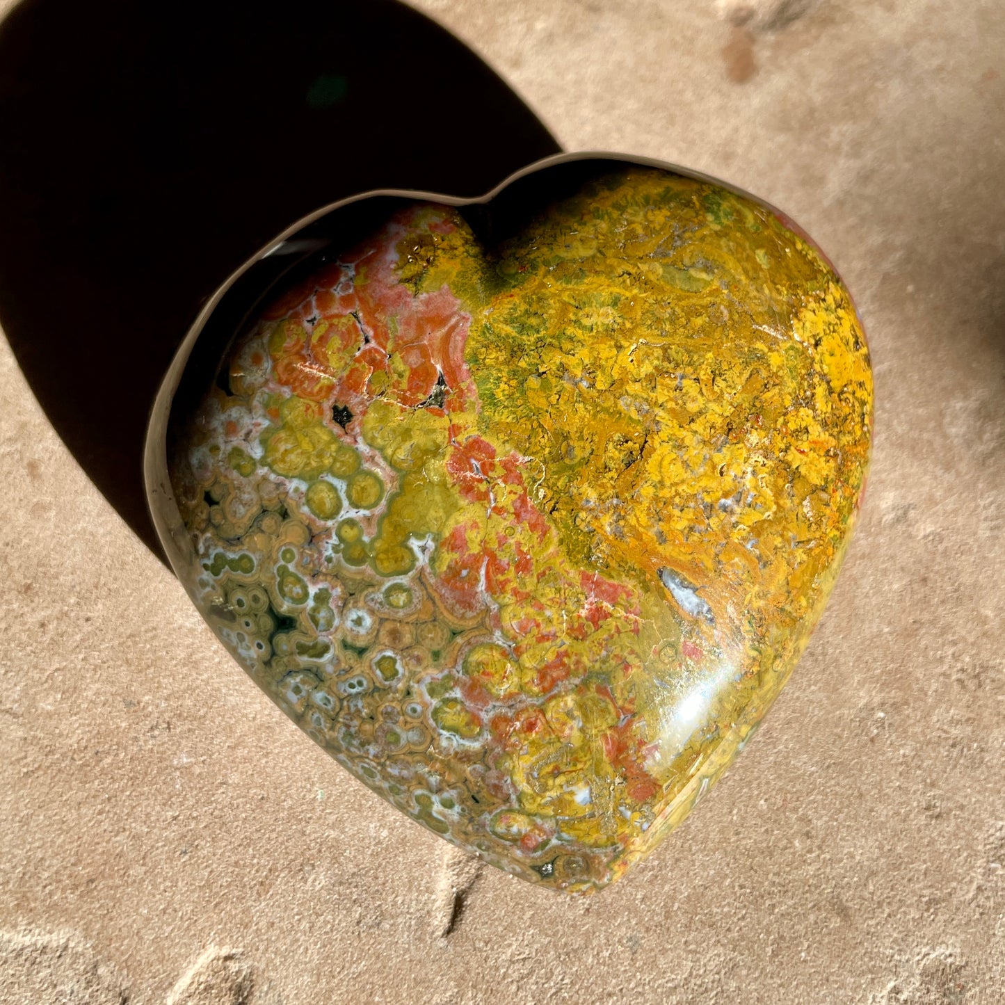 Ocean Jasper heart 7.5CM OJ2
