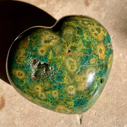 Ocean Jasper heart 8CM OJ3