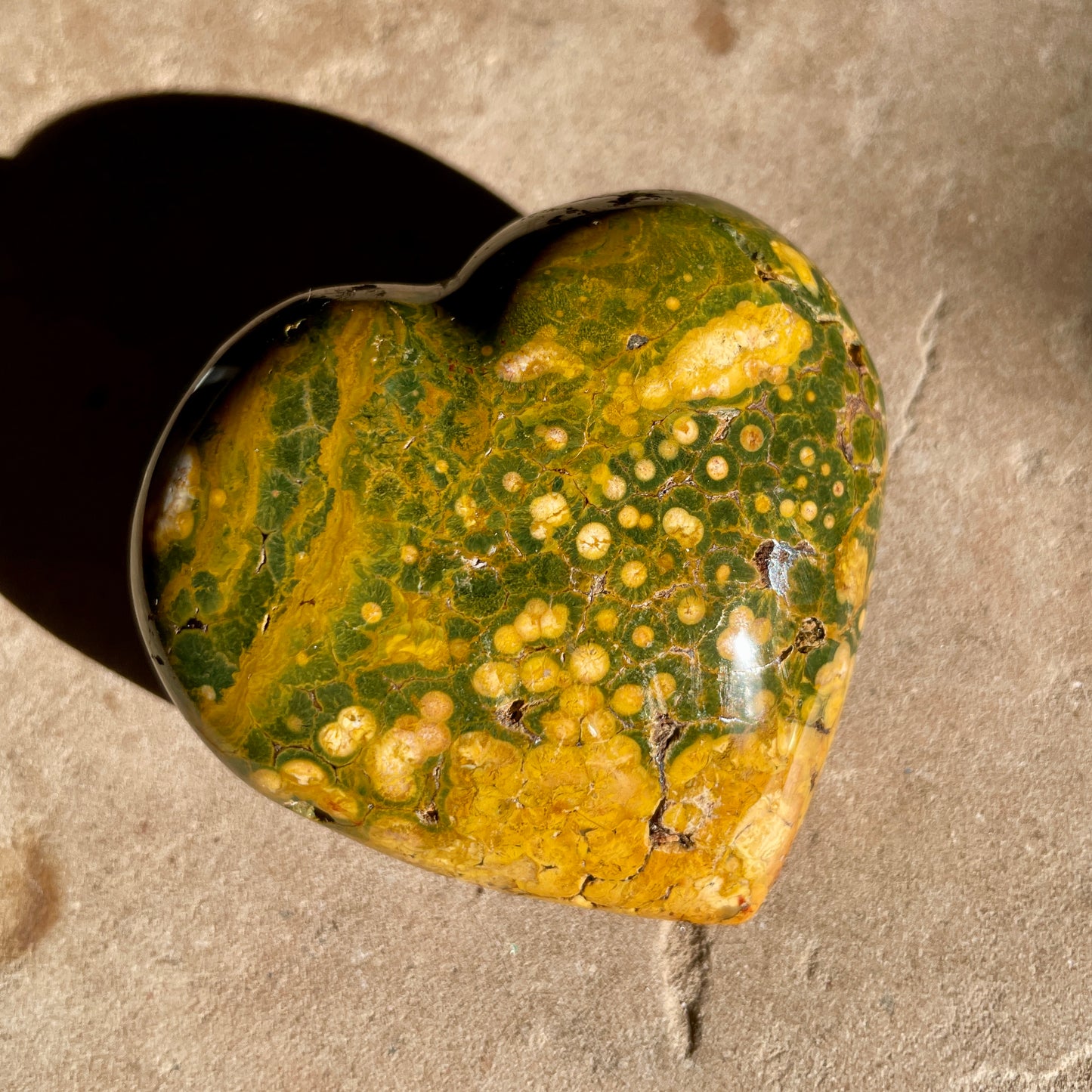 Ocean Jasper heart 7CM OJ4