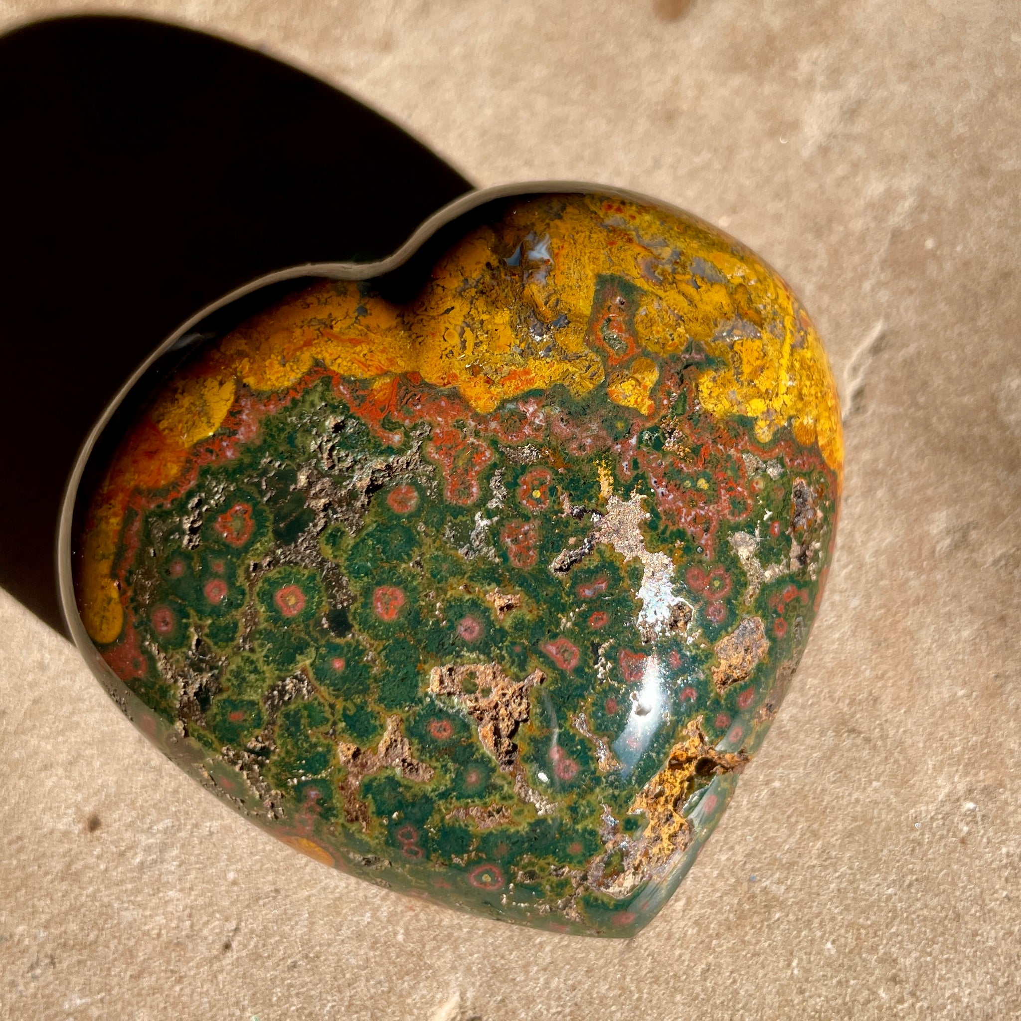 Ocean Jasper heart 6CM -OJ7