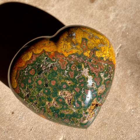 Ocean Jasper heart 6CM -OJ7