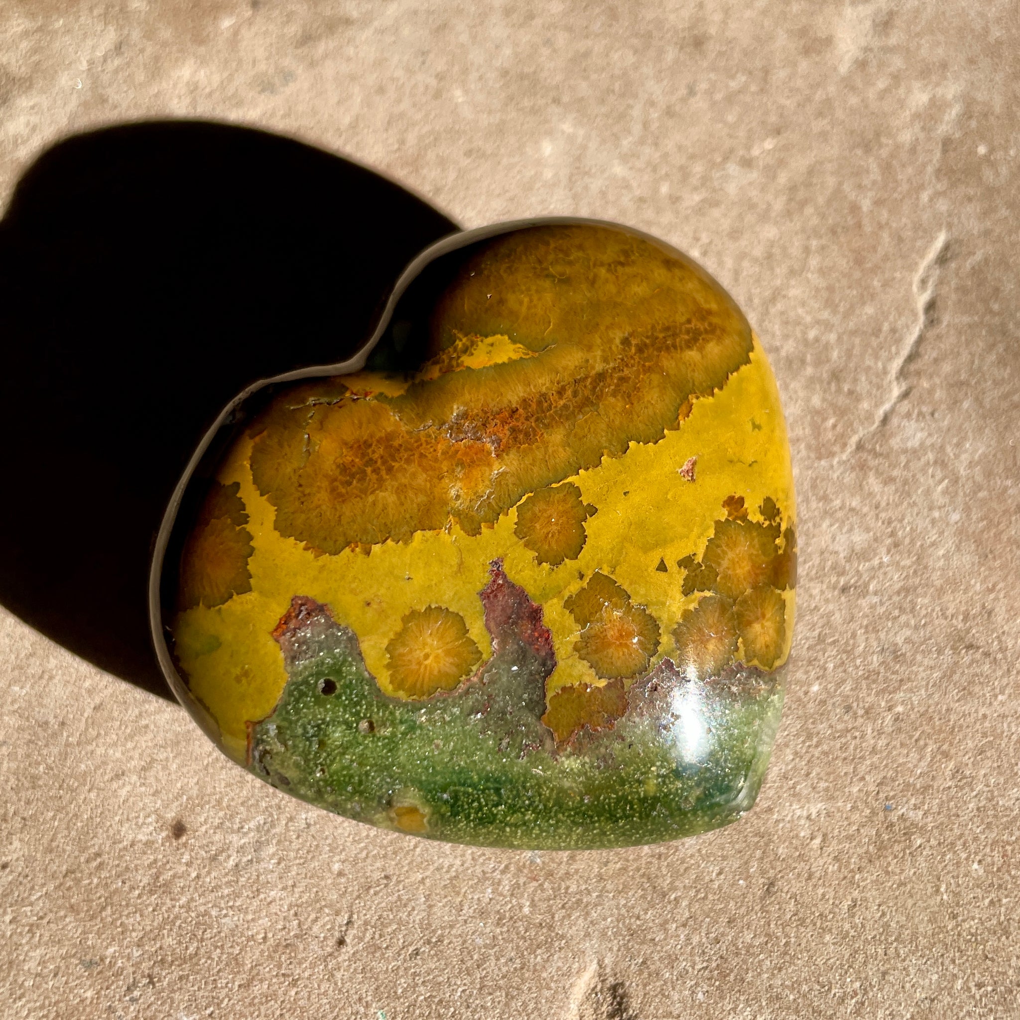 Ocean Jasper heart 5CM -OJ8