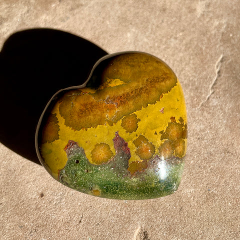 Ocean Jasper heart 5CM -OJ8
